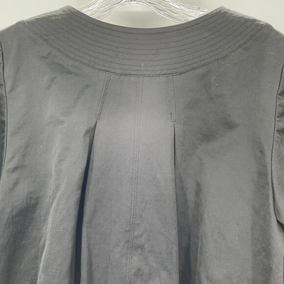 FOREVER Black Blazer Button Down Swing Cropped 1/2 Sleeve Jacket S - Picture 4 of 11